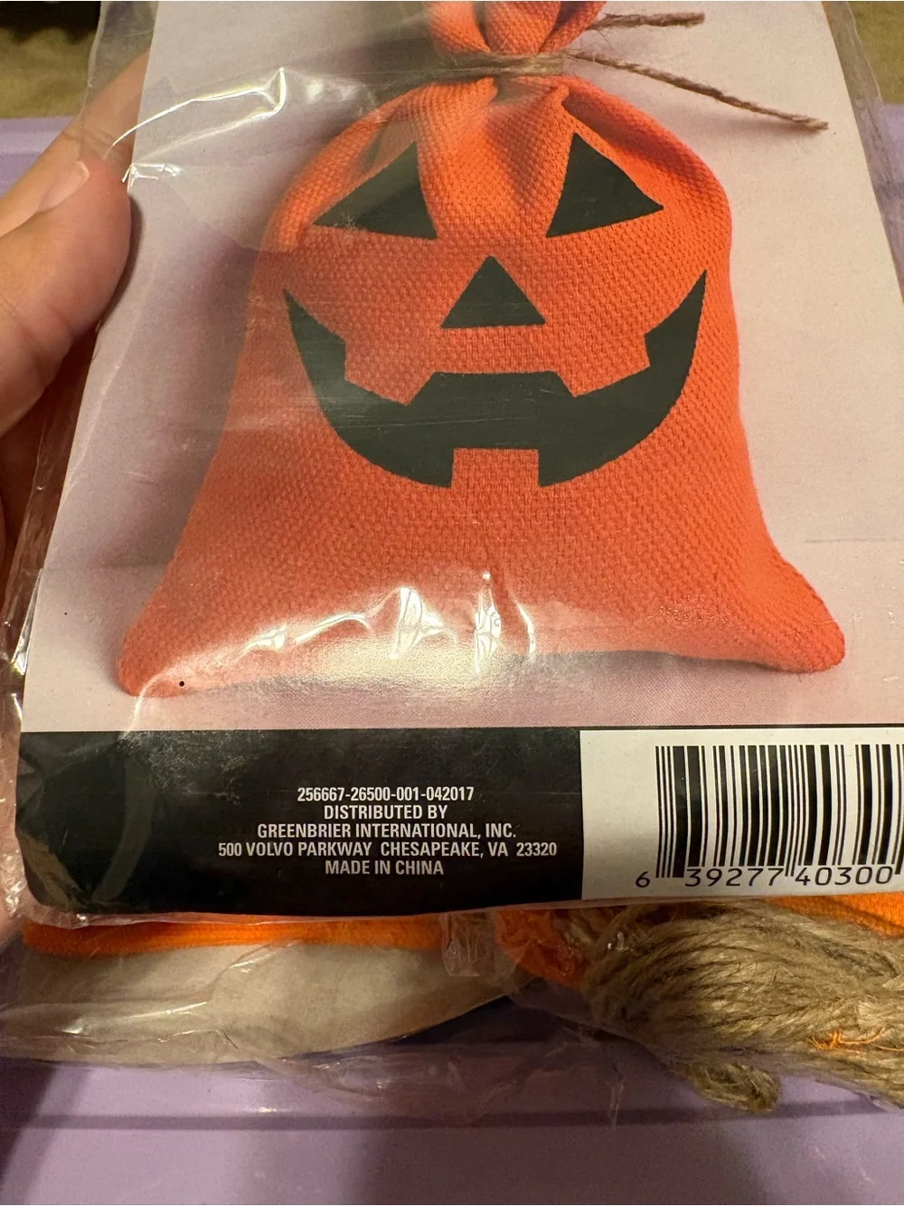 Bundle Of (20) Total Pumpkin Small Fabric Treat/Favor Bags Open Package, Unused